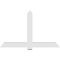 Ekena Millwork Eugene Architectural Grade PVC Gable Bracket, 72"W x 45"H x 4"D x 6"F, 15/12 Pitch GBP072X45X0406EUG00 - alternate 5